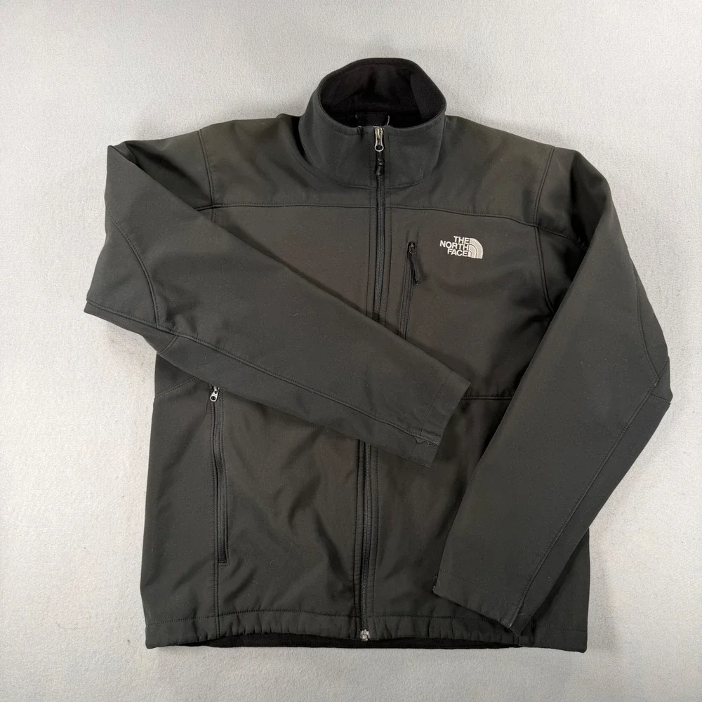 Y2K The North Face Mens Apex Bionic Softshell Jacket Black Zip Windproof
